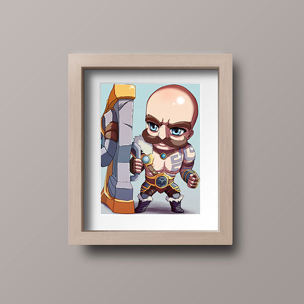 Braum Chibi Mini Print - nayukidraws