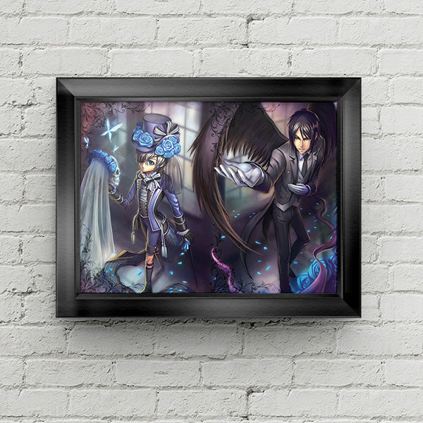 Ciel & Sebastien Set Poster Print - nayukidraws