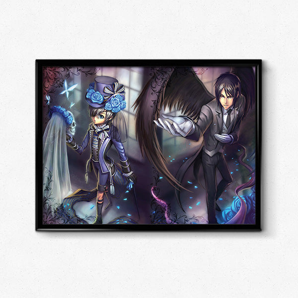 Ciel & Sebastien Set Poster Print - nayukidraws