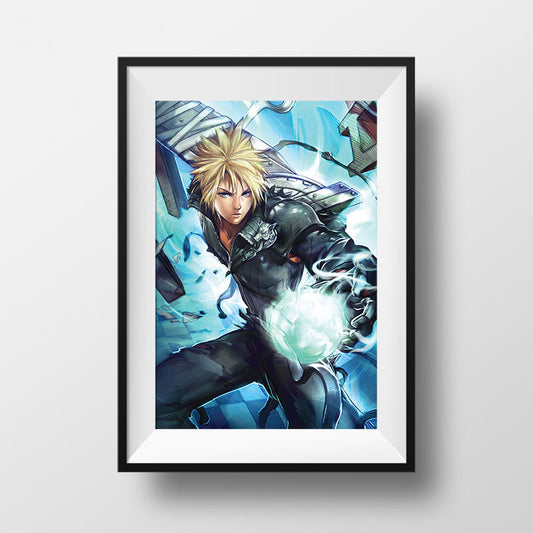 Cloud Strife FF7 Poster Print
