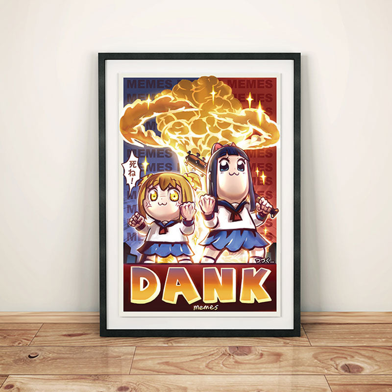 Pop Team Epic (Censored/No Middle Finger) Poster Print