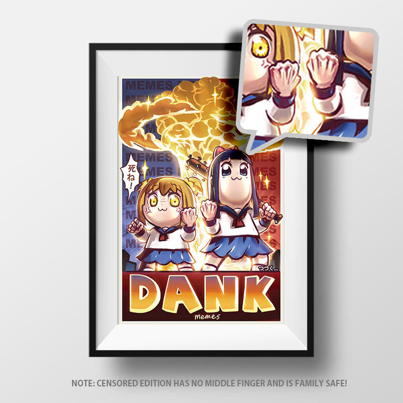 Pop Team Epic (Censored/No Middle Finger) Poster Print