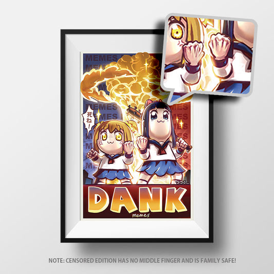 Pop Team Epic (Censored/No Middle Finger) Poster Print