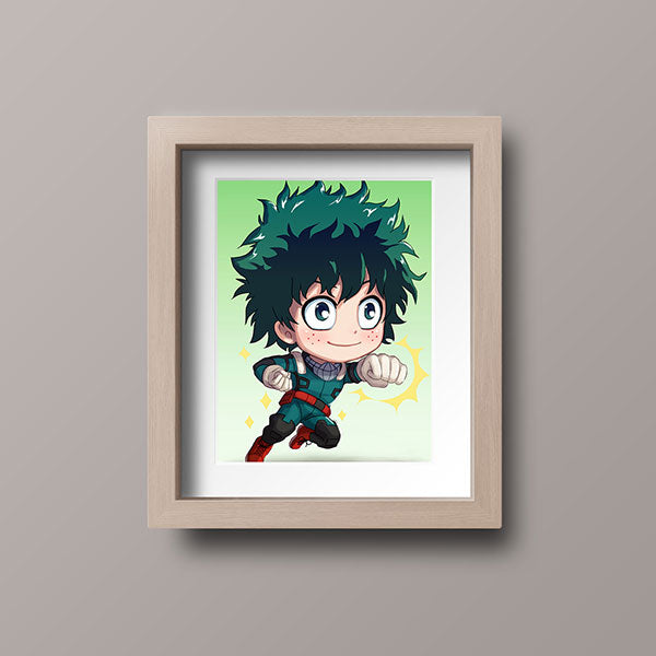 Deku Chibi Mini Print - nayukidraws