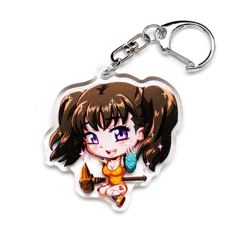Diane Acrylic Charm Keychain