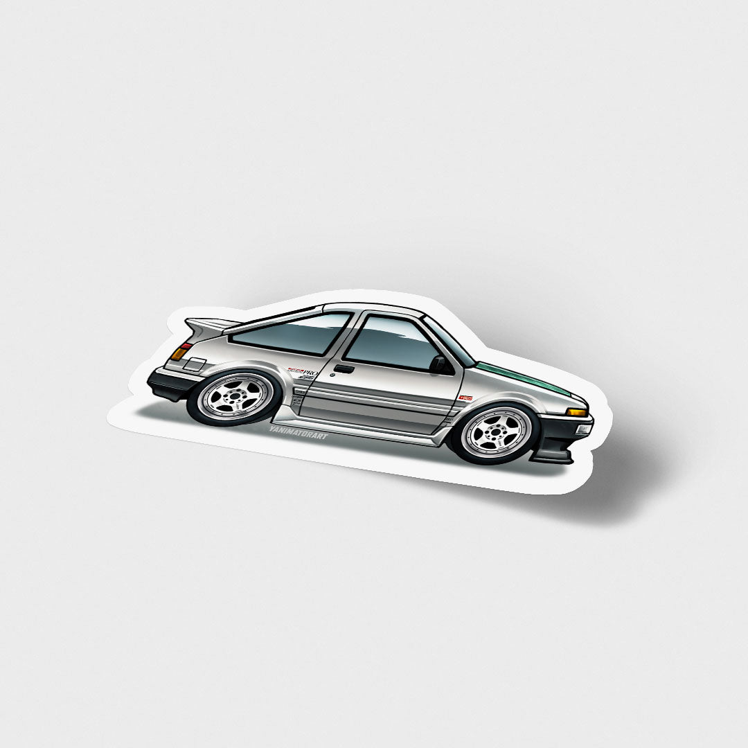 AE86 Collection Drift King Keiichi Tsuchiya Dorikin Trueno Vinyl Sticker