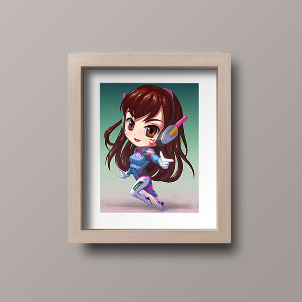 D.Va Chibi Mini Print
