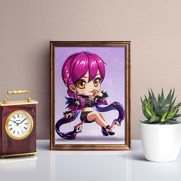 KDA Evelynn Chibi Mini Print - nayukidraws