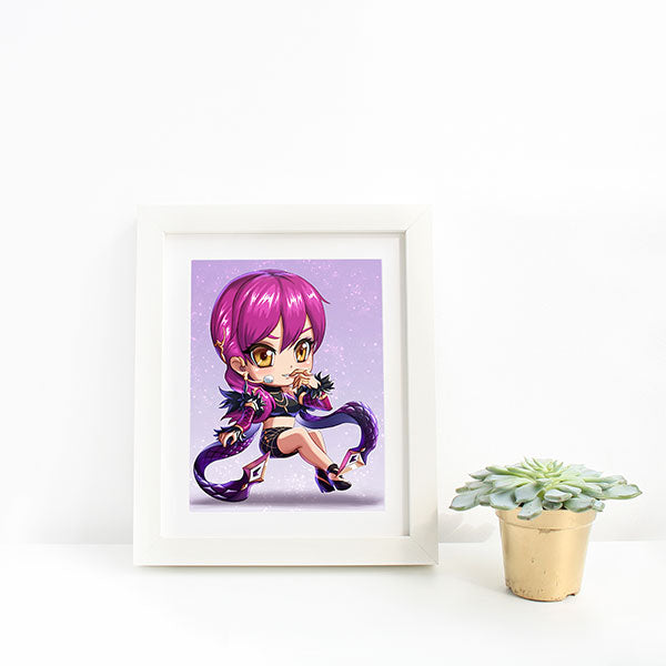 KDA Evelynn Chibi Mini Print - nayukidraws