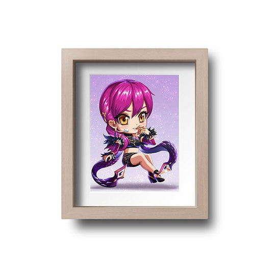 KDA Evelynn Chibi Mini Print - nayukidraws