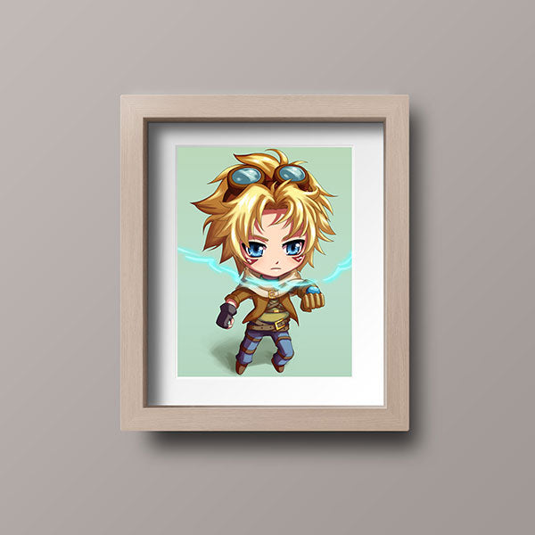 Ezreal Chibi Mini Print - nayukidraws