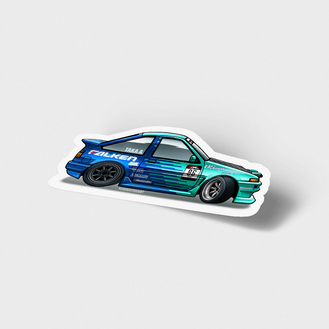 AE86 Collection Falken Formula D Taka Aono Corolla Vinyl Sticker