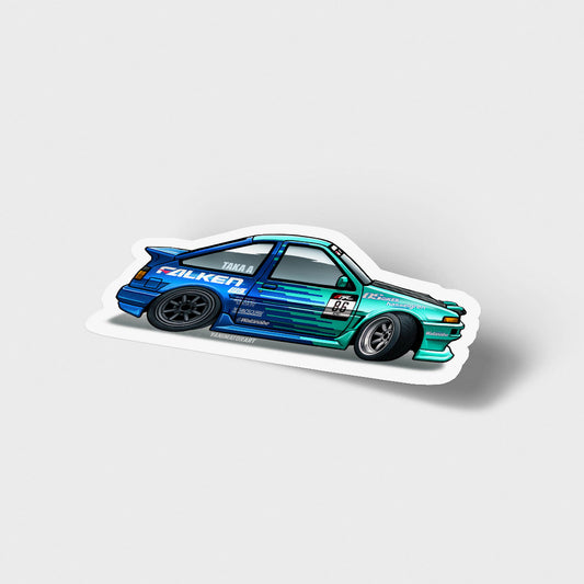 AE86 Collection Falken Formula D Taka Aono Corolla Vinyl Sticker