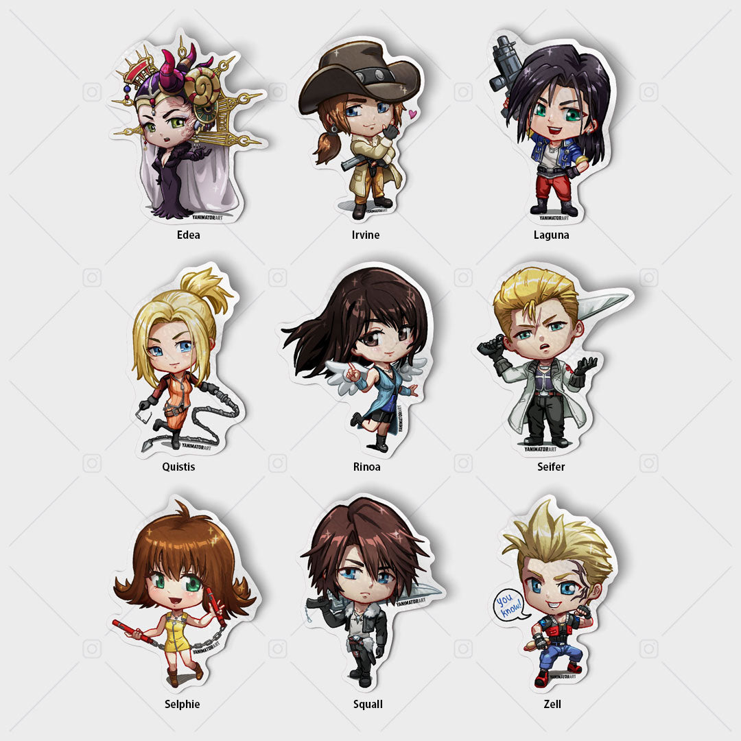 FF8 Vinyl Sticker FULL SET [9 PCS] – YanimatorART