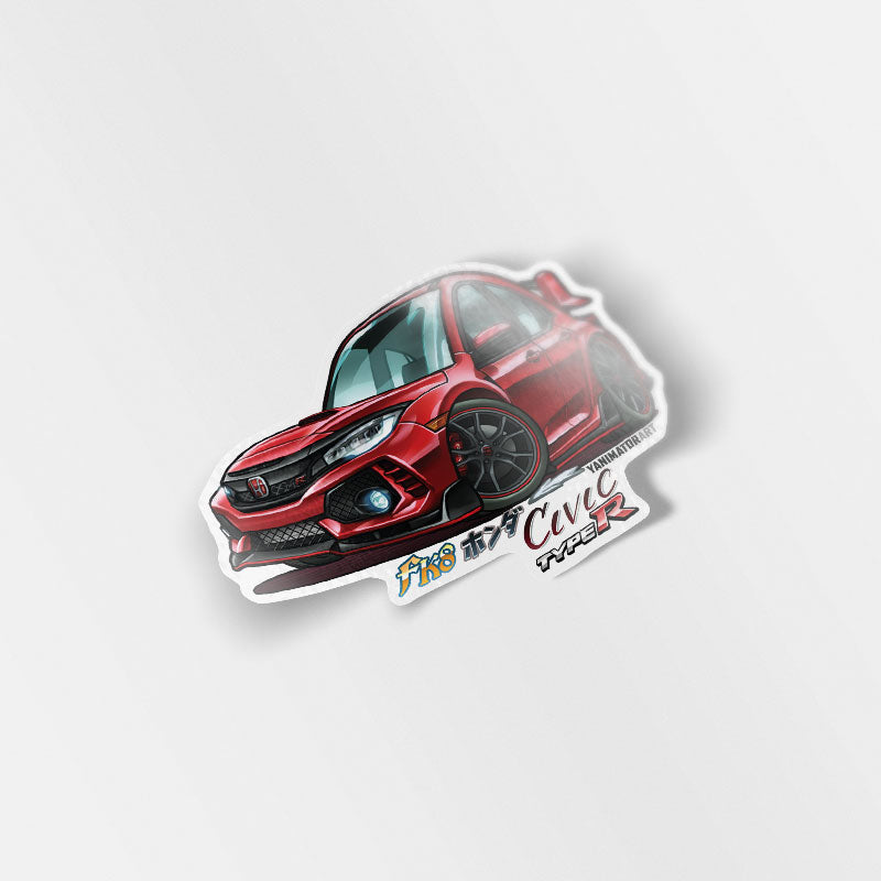 Civic TypeR FK8 Red Vinyl Sticker