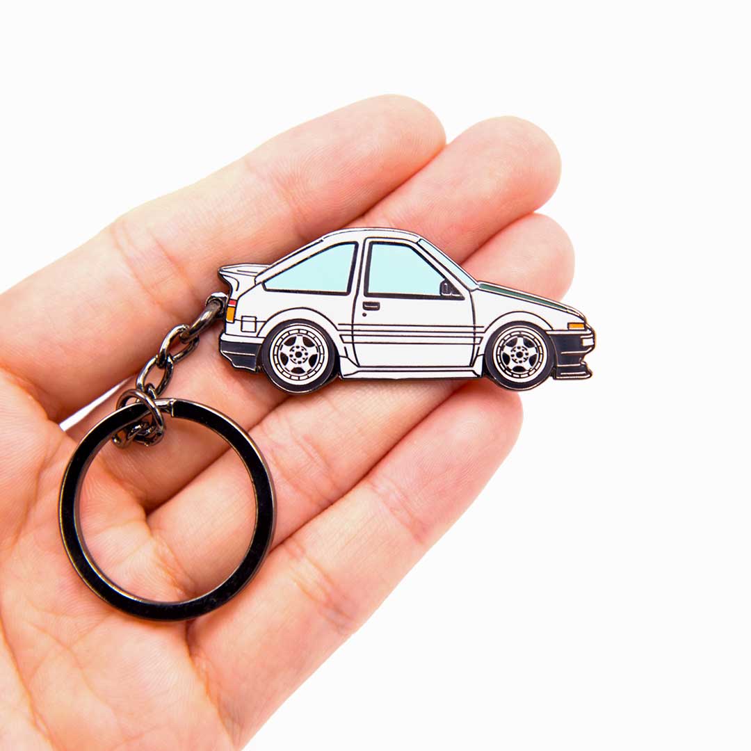 AE86 Collection Drift King Dorikin Metal Enamel Keychain