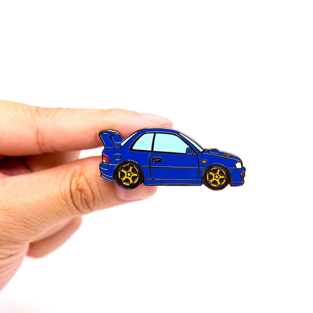 GC8 Impreza WRX STI Type R Blue Metal Enamel Pin