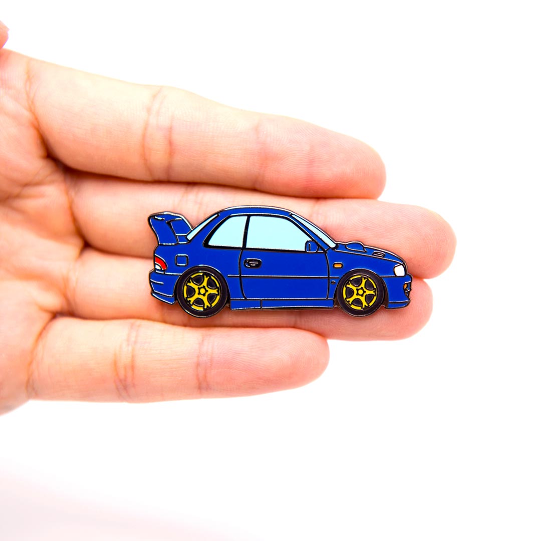 GC8 Impreza WRX STI Type R Blue Metal Enamel Pin