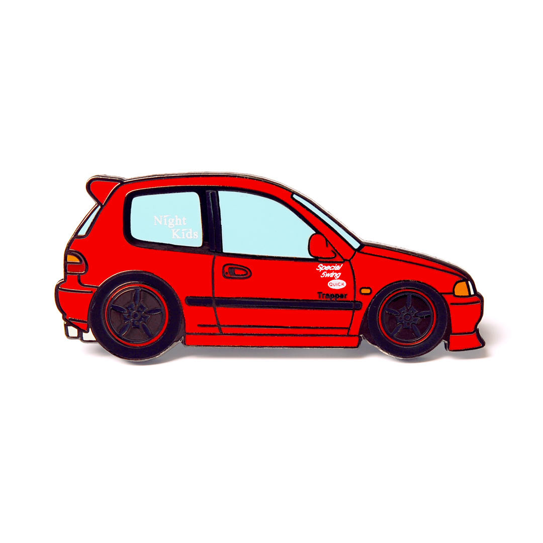 EG6 Civic SiR Red Metal Enamel Pin