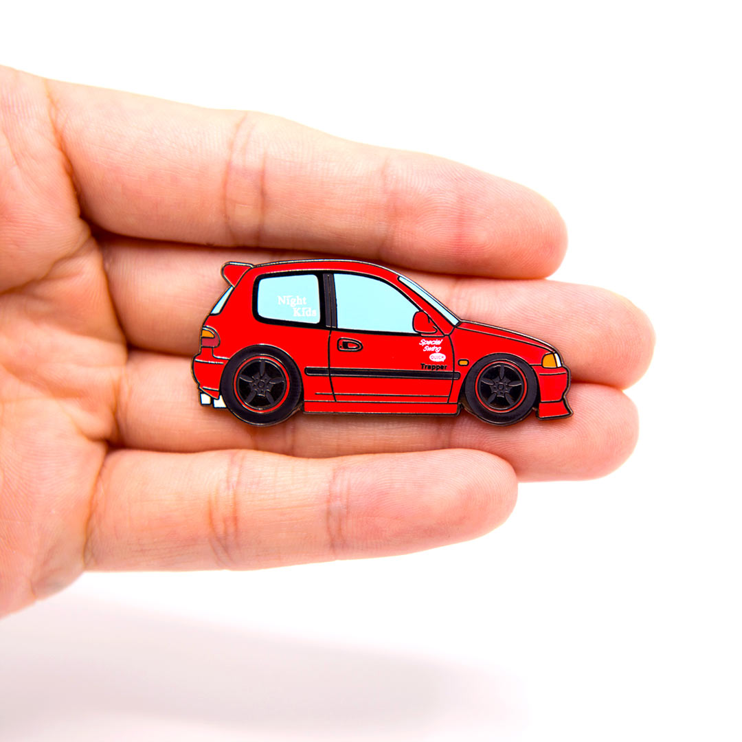 EG6 Civic SiR Red Metal Enamel Pin
