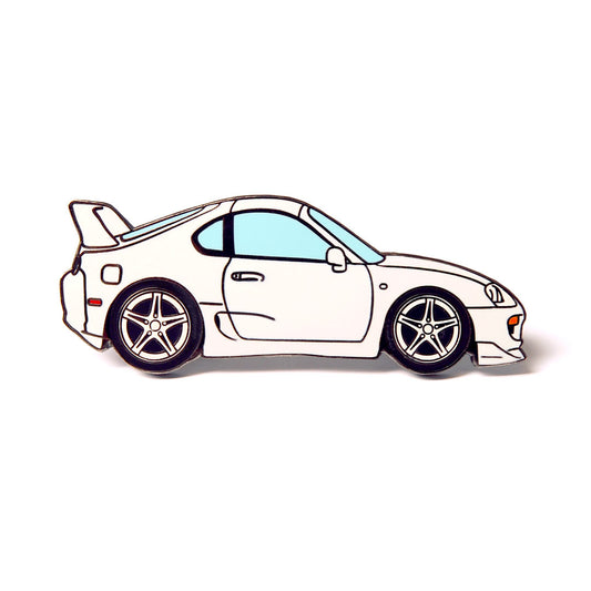 JZA80 Supra RZ MK4 White Metal Enamel Pin