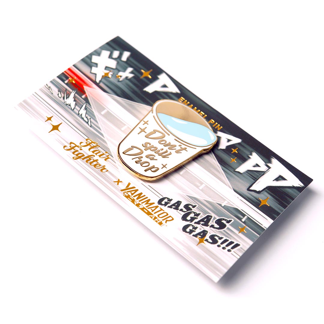 Paper Cup Don't Spill a Drop Tofu AE86 Takumi Bunta Fujiwara Metal Enamel Pin