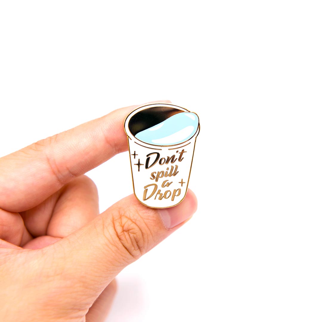Paper Cup Don't Spill a Drop Tofu AE86 Takumi Bunta Fujiwara Metal Enamel Pin