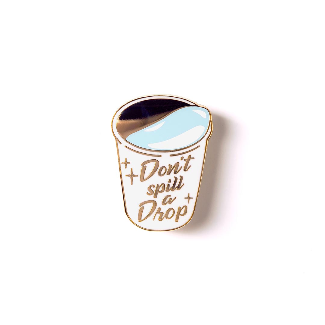 Paper Cup Don't Spill a Drop Tofu AE86 Takumi Bunta Fujiwara Metal Enamel Pin