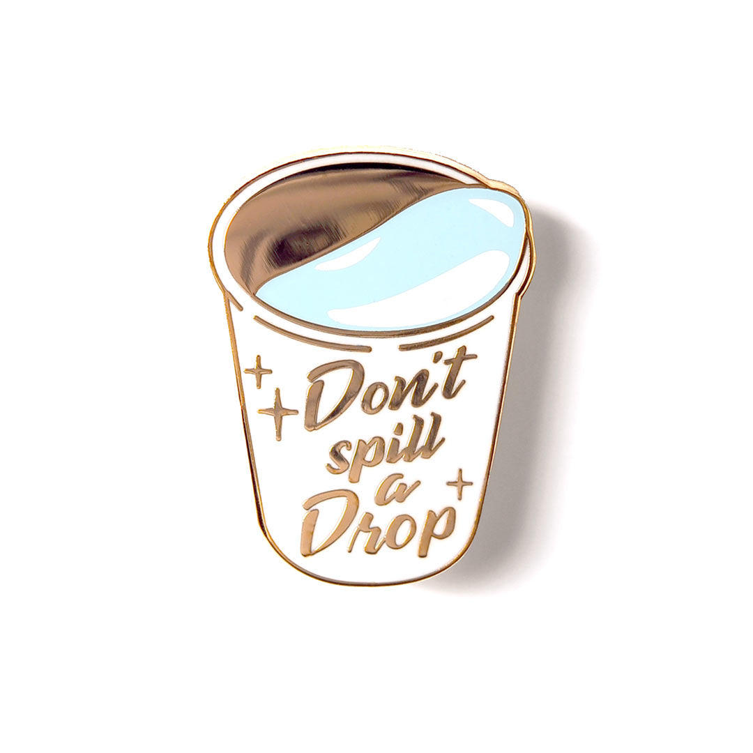 Paper Cup Don't Spill a Drop Tofu AE86 Takumi Bunta Fujiwara Metal Enamel Pin