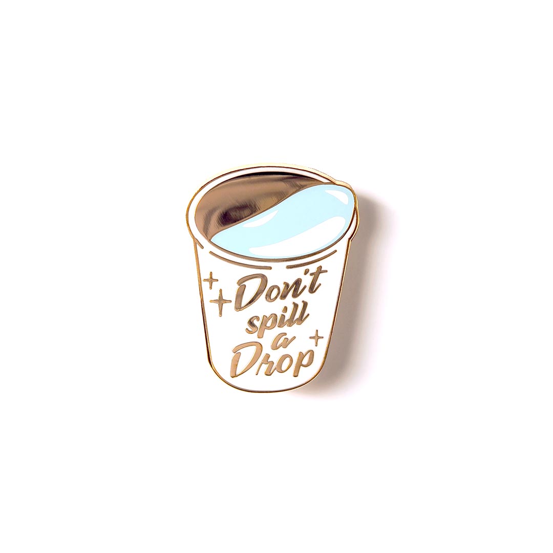 Paper Cup Don't Spill a Drop Tofu AE86 Takumi Bunta Fujiwara Metal Enamel Pin