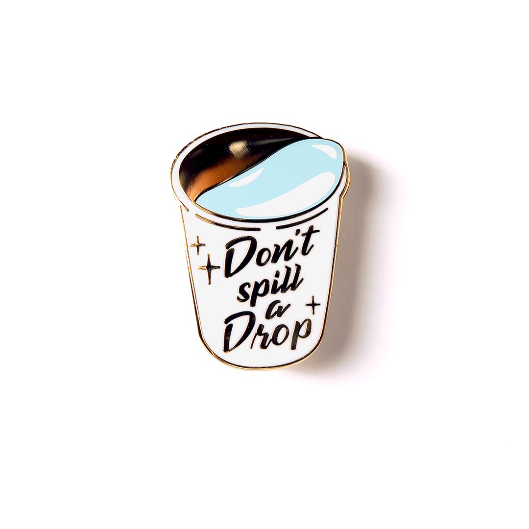 Paper Cup Don't Spill a Drop Tofu AE86 Takumi Bunta Fujiwara Metal Enamel Pin
