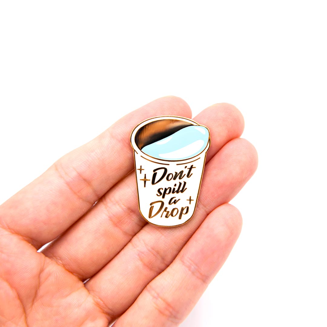 Paper Cup Don't Spill a Drop Tofu AE86 Takumi Bunta Fujiwara Metal Enamel Pin
