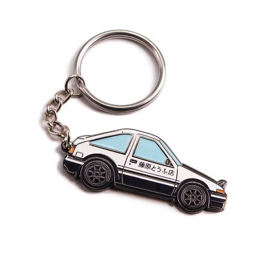 AE86 Trueno Takumi Fujiwara Metal Enamel Keychain