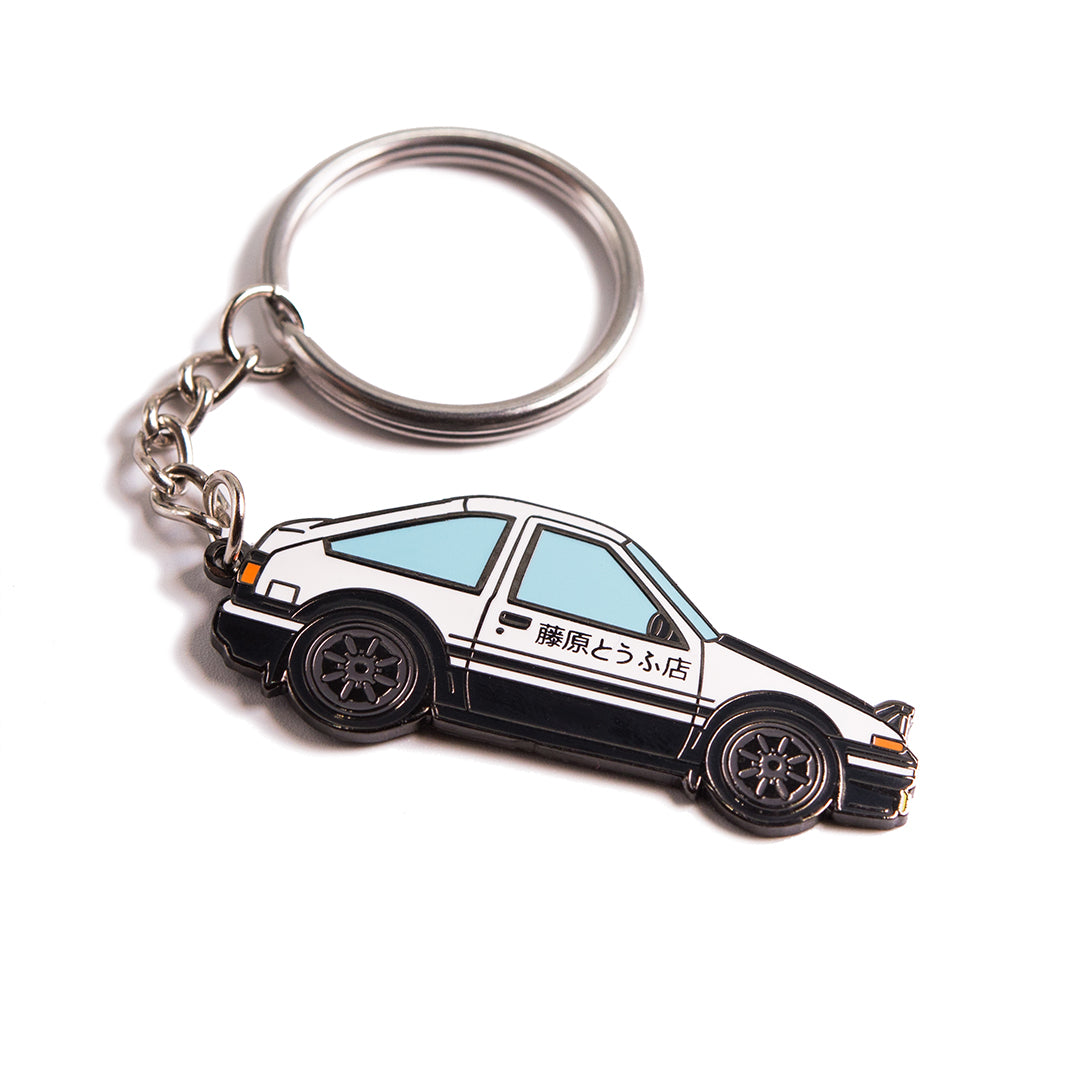 AE86 Trueno Takumi Fujiwara Metal Enamel Keychain
