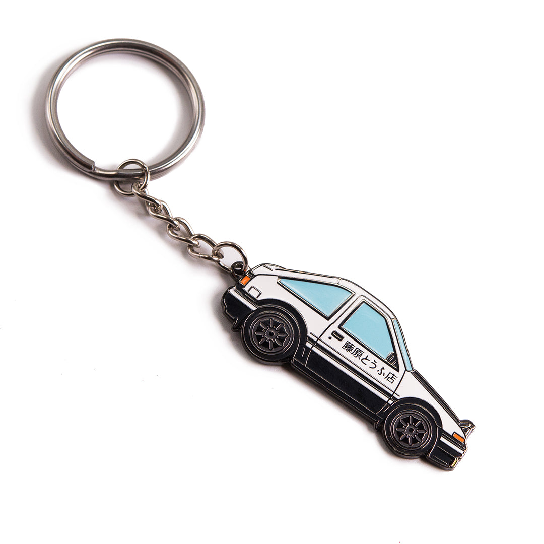 AE86 Trueno Takumi Fujiwara Metal Enamel Keychain
