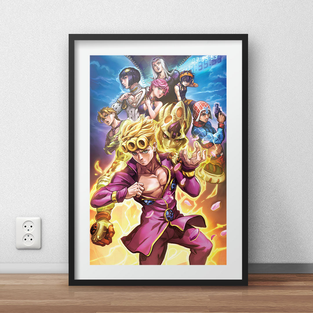 Jojo's Bizarre Adventure Part 5: Golden Wind - Giorno Poster Print