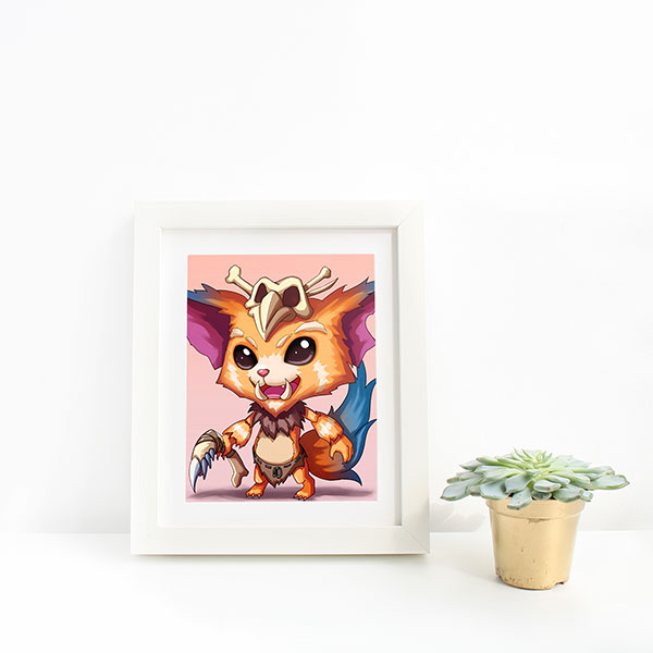 Gnar Chibi Mini Print - nayukidraws