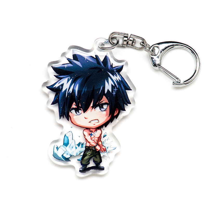 Gray Acrylic Charm Keychain