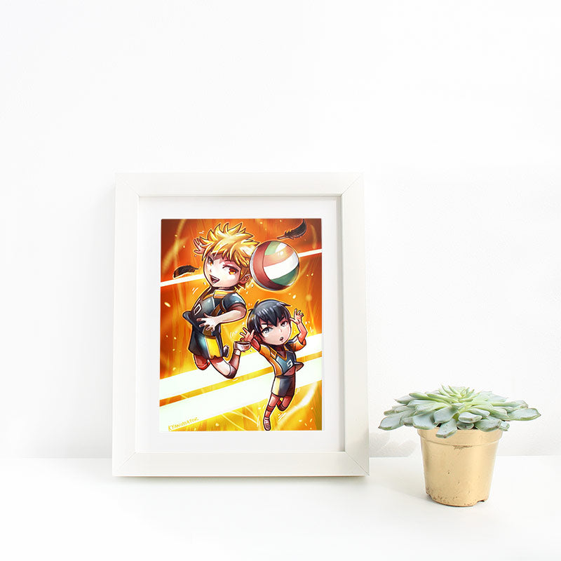Volleyball Anime - Kageyama and Hinata Mini Print