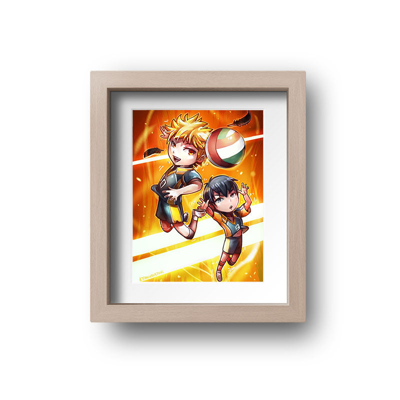 Volleyball Anime - Kageyama and Hinata Mini Print