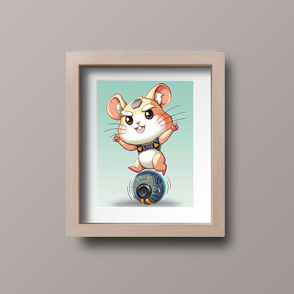Wrecking Ball Hammond Chibi Mini Print