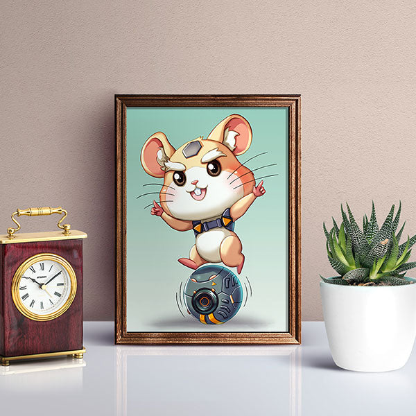 Wrecking Ball Hammond Chibi Mini Print