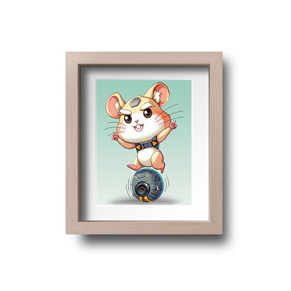 Wrecking Ball Hammond Chibi Mini Print