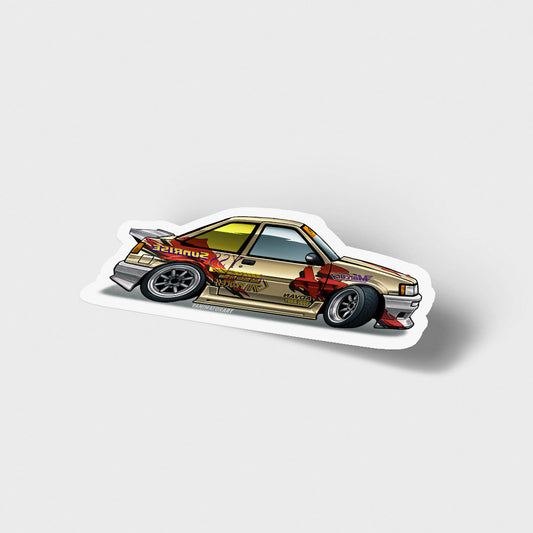 AE86 Collection Tetsuyo Hibino SunRise D1GP Coupe Vinyl Sticker