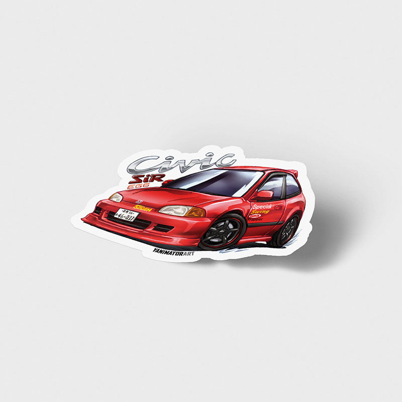 EG6 Civic SiR Red Vinyl Sticker