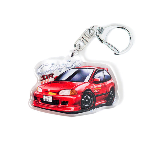 EG6 Civic SiR Red Acrylic Charm Keychain