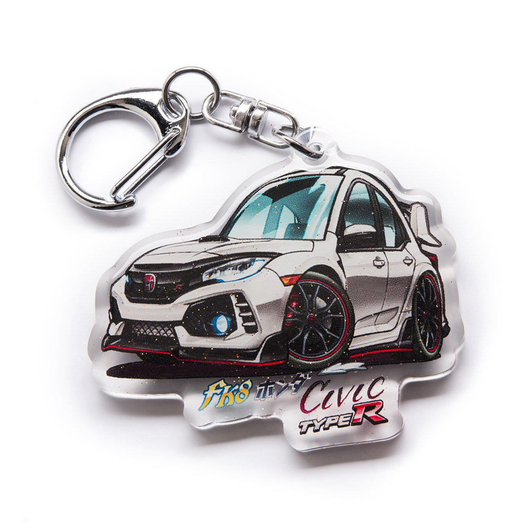 Civic TypeR FK8 Championship White Acrylic Charm Keychain