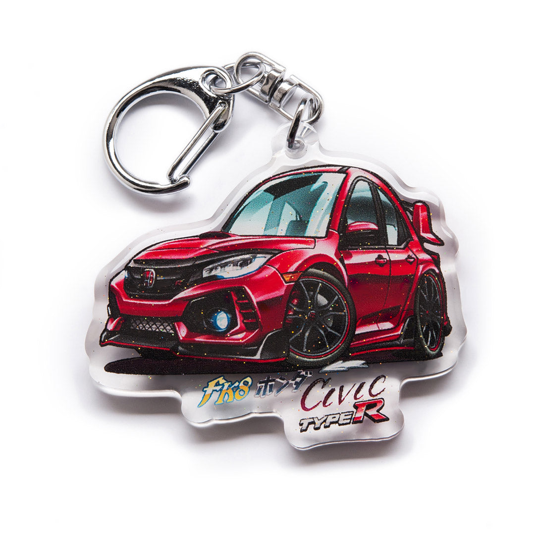 Civic TypeR FK8 Red Acrylic Charm Keychain