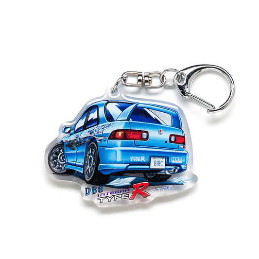 DB8 Integra TypeR 4-Door Mia FnF Blue Acrylic Charm Keychain