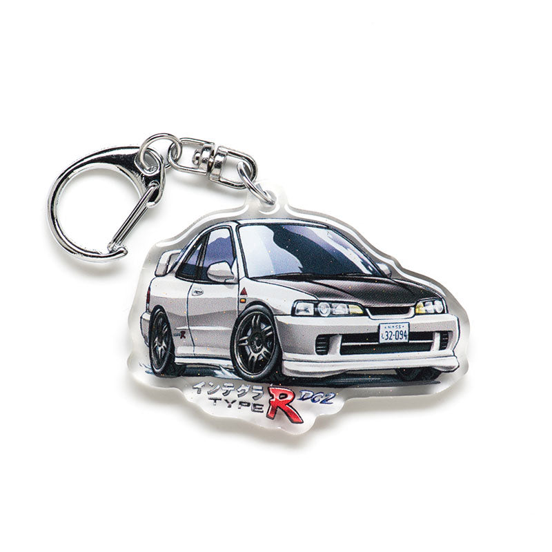 DC2 Integra Type R White JDM Acrylic Charm Keychain